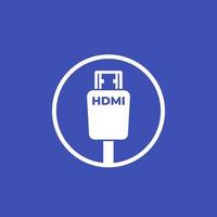 hdmi -kabelikon, vektordesign vektor