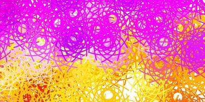 ljusrosa, gul vektorbakgrund med slumpmässiga former. vektor