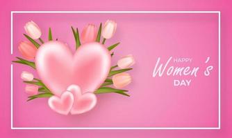 8. März Happy Womens Day Banner. vektor