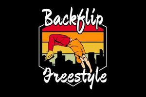 Backflip Freestyle-Silhouette-Design vektor