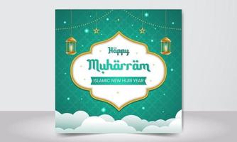 islamiska nya hijri året muharram vektor illustration
