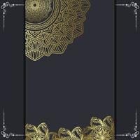 Luxus Gold Mandala verzierten Hintergrund für Hochzeitseinladung vektor