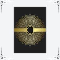 Luxus Gold Mandala verzierten Hintergrund für Hochzeitseinladung vektor