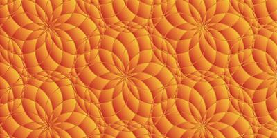 geometrisches Muster Kreis Blumenmuster orange Hintergrund vektor