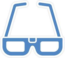 Vektorsymbol für 3D-Brille vektor