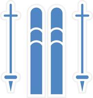 Vektorsymbol für Skistöcke vektor