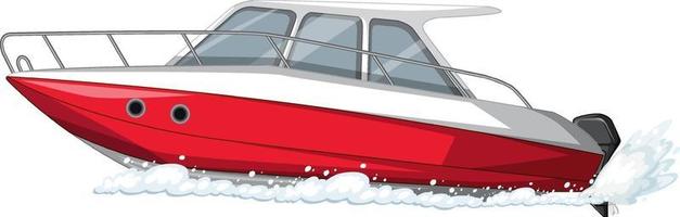 Schnellboot oder Motorboot auf weißem Hintergrund