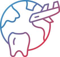 Dental Tourismus Vektor Symbol