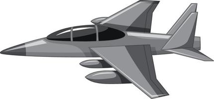 ein Düsenjäger oder ein Militärflugzeug isoliert auf weißem Hintergrund vektor