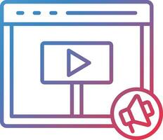 Video-Marketing-Vektorsymbol vektor