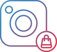 einkaufbar instagram Galerien Vektor Symbol