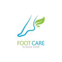 Fußpflege-Logo-Design-Vorlage vektor