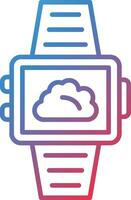 Smartwatch Wetter Vektor Symbol