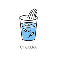 Cholera-RGB-Farbsymbol vektor