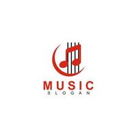 Musik-Logo-Template-Design-Vektor-Illustration, Symbol. vektor