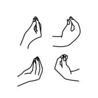 uppsättning samling italienska pinecone hand linje gest logotyp ikon design vektor