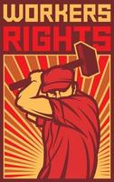 Plakat zu Arbeitnehmerrechten vektor