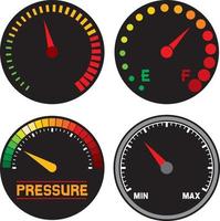 Auto-Armaturenbrett-Tachometer-Symbole vektor