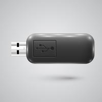 Realistisk pendrive, vektor illustration