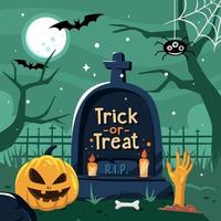 halloween trick or treat koncept vektor