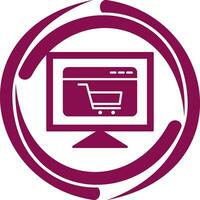 E-Commerce-Website-Vektorsymbol vektor