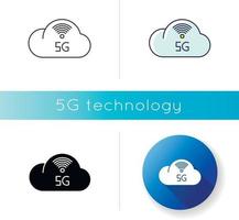 5g Cloud-Service-Symbol vektor