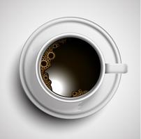 En realistisk kopp kaffe, vektor