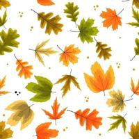 Herbst natürliche Blätter nahtlose Hintergrundmuster. Vektor-Illustration vektor