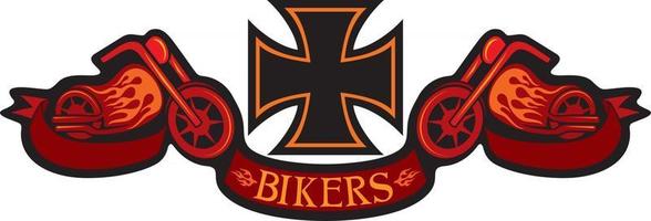 Biker-Symbol mit Kreuz vektor