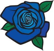 blaue Rose-Symbol vektor