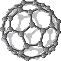 Molekularstruktur des Buckyballs vektor