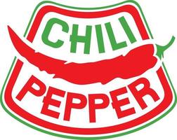 chilipeppar etikett vektor