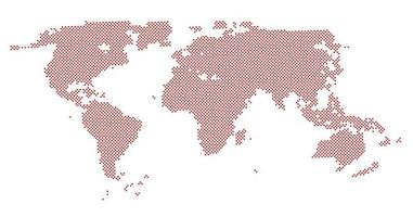 Weltkarte aus Herz-Vektor-Illustration vektor