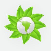 grön eco planet koncept vektorillustration vektor