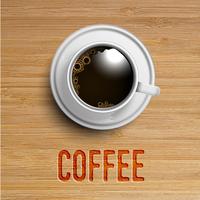 En realistisk kopp kaffe, vektor