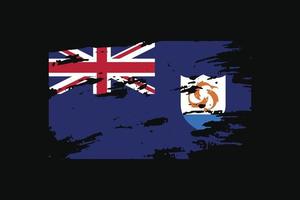 grunge stil flagga av anguilla. vektor illustration.