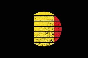 Grunge-Stil-Flagge von Belgien. Vektor-Illustration. vektor