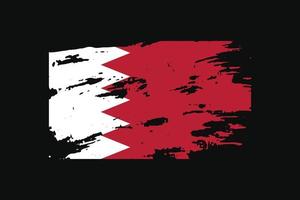 grunge stil flagga av Bahrain. vektor illustration.