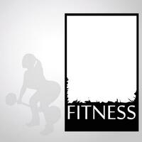 Fitness Banner mit Frau vektor