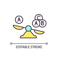 editierbar lange Schwanz Schlüsselwörter Symbol Darstellen ai zum seo, isoliert Vektor, dünn Linie Illustration. vektor