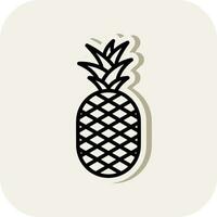 Ananas-Vektor-Icon-Design vektor