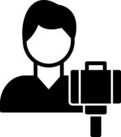 Vlogger-Vektor-Icon-Design vektor