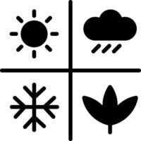 säsong- variationer vektor ikon design