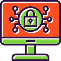 online Sicherheit Risiken Vektor Symbol Design