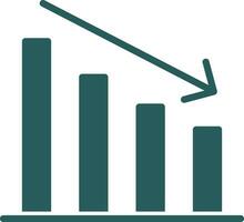 finansiell förlust vektor ikon design