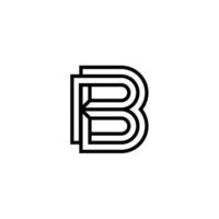 modern und elegant b Brief Logo gemacht von ordentlich Linien. vektor