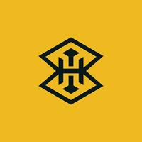 modern Initiale Brief ich h oder Hallo Linien branding Logo vektor