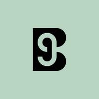 modern Initiale Brief b und Nummer 9 Monogramm Logo vektor