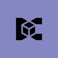 hetero och enkel första brev c kub låda logotyp vektor