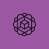 wissenschaftlich Hexagon atomar Würfel Technologie Innovation Logo vektor